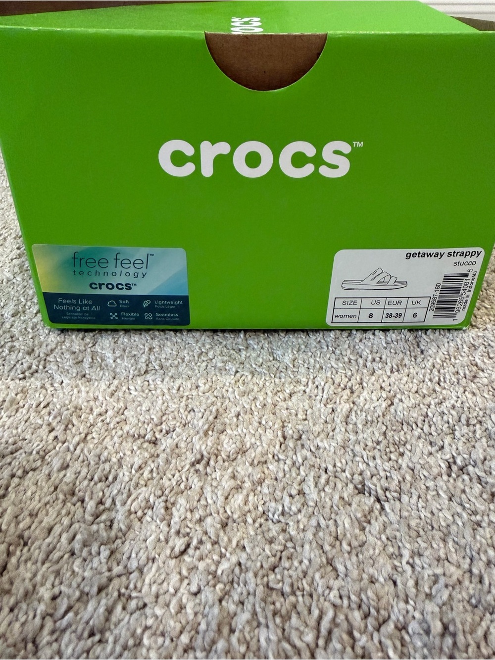 CROCS Bright Green Shoe Box with White Logo
